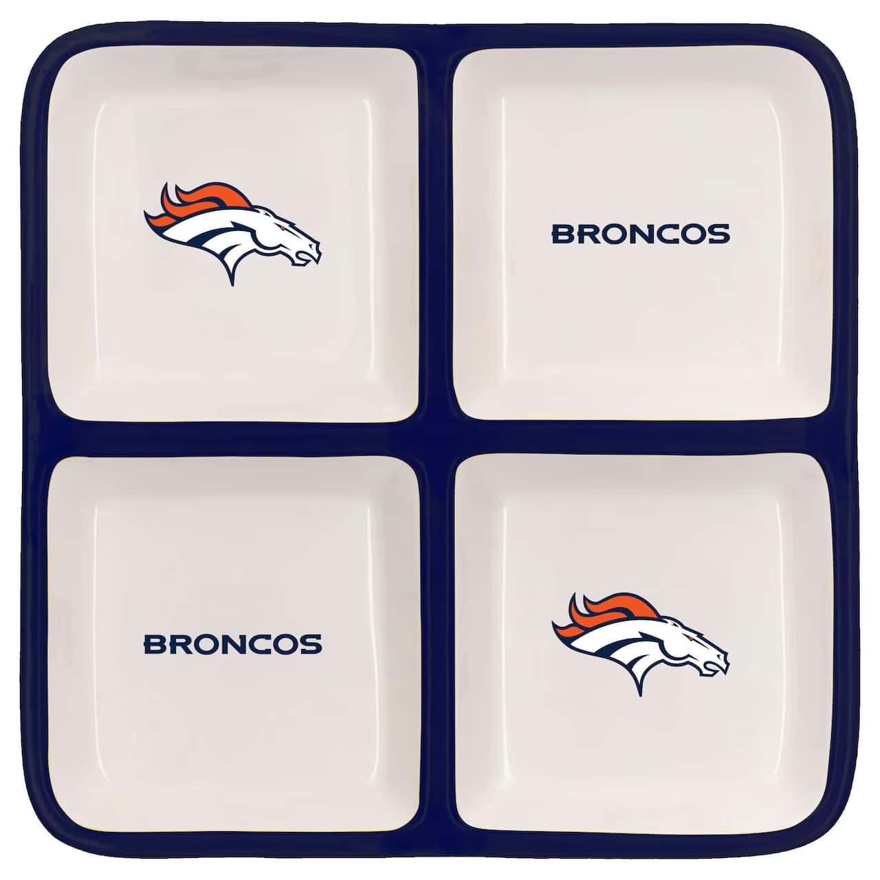 The Memory Company NFL 4 Section Square Ceramic Tray